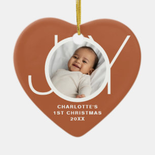 Benutzerdefiniertes Foto vom ersten Weihnachten de Keramik Ornament