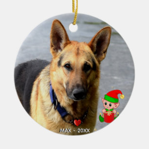 Benutzerdefiniertes Foto von Deutscher Schäferhund Keramik Ornament