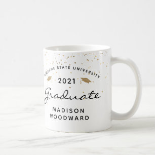 Benutzerdefiniertes Foto Weiße Schwarze Abschluss Kaffeetasse