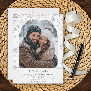 Benutzerdefiniertes Foto Winterhochzeit - Heiratsa Einladung