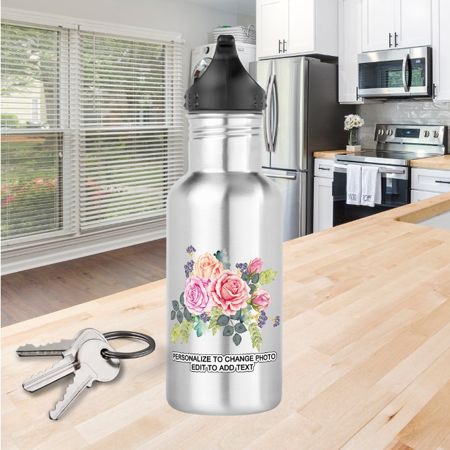 Benutzerdefiniertes Foto (zwei Seiten) - Slogan Na Edelstahlflasche (Custom Photo (Two Sides) Artwork Slogan Name 18oz Stainless Steel Water Bottle)