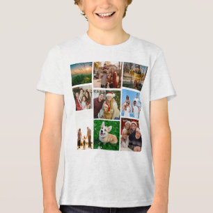 Benutzerdefiniertes Fotocollage-Shirt, Benutzerdef Tri-Blend Shirt