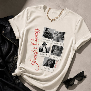 Benutzerdefiniertes Fotocollage-Shirt, girly Retro Tri-Blend Shirt