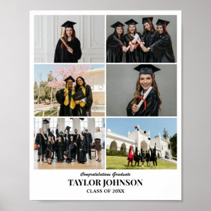 Benutzerdefiniertes Fotocollagenraster 6 Bilder 8x Poster