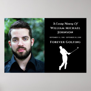 Benutzerdefiniertes Fotogedenk Funeral Forever Gol Poster