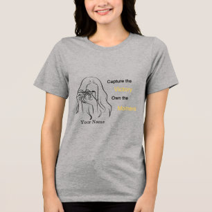 Benutzerdefiniertes Fotografen-T-Shirt Capture the Tri-Blend Shirt