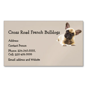 Benutzerdefiniertes französisches Bulldogs Pet Ani Magnetische Visitenkarte