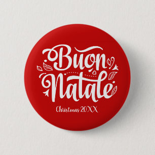 Benutzerdefiniertes Frohe Weihnachten Italienische Button