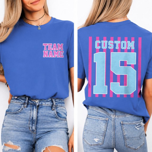 Benutzerdefiniertes Front-Back-Team-Name-Nummer-Sp T-Shirt (Von Creator hochgeladen)