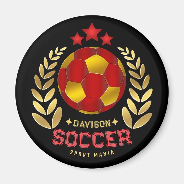 Benutzerdefiniertes Fußball-Logo Magnet (Vorne)
