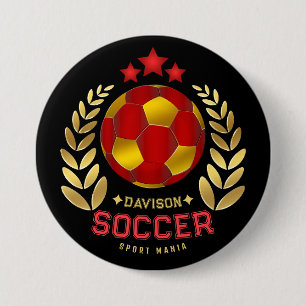 Benutzerdefiniertes Fußball-Logo mit Namen Button