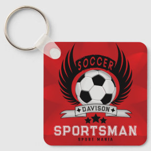 Benutzerdefiniertes Fußball-Sportler-Emblem mit Ba Schlüsselanhänger
