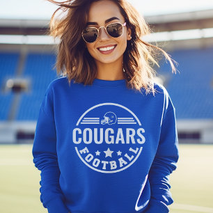 Benutzerdefiniertes Fußball-Team-Abzeichen Blau Co Sweatshirt
