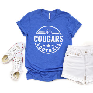 Benutzerdefiniertes Fußball-Teamabzeichen Royalbla Tri-Blend Shirt