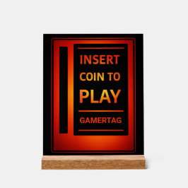 Benutzerdefiniertes Gamer-Schreibtisch-Dekorations Acrylschild