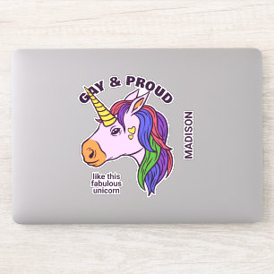 Benutzerdefiniertes Gay Unicorn Aufkleber