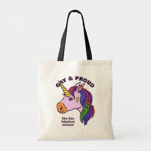 Benutzerdefiniertes Gay Unicorn Tragetasche