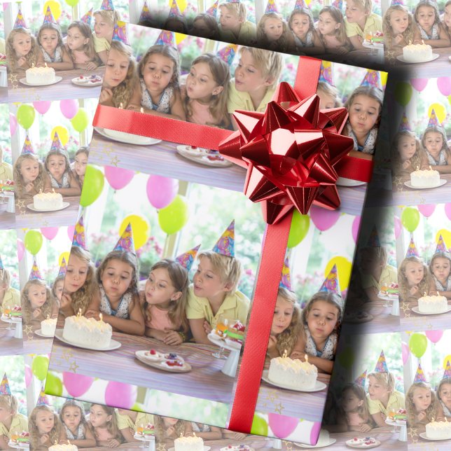 Benutzerdefiniertes Geburtstagsfoto Geschenkpapier (Von Creator hochgeladen)