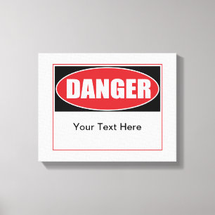 Benutzerdefiniertes Gefahrensymbol Leinwanddruck