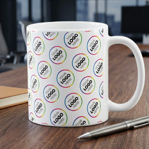 Benutzerdefiniertes, gekacheltes Firmenlogo - Mark Kaffeetasse