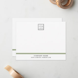 Benutzerdefiniertes Geschäft-Logo Olive Line Firme Mitteilungskarte