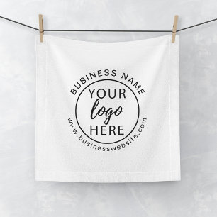 Benutzerdefiniertes Geschäft-Logo und Website Mini Waschlappen