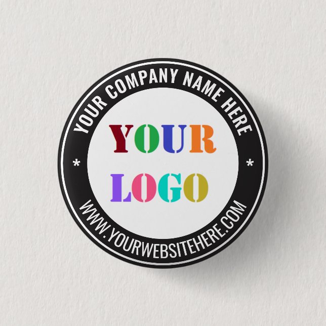 Benutzerdefiniertes Geschäft-Logo Werbe-Button Bei Button (Vorderseite)