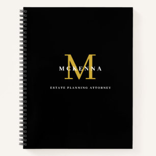 Benutzerdefiniertes Geschäftsbuch mit Monogramm Sc Notizbuch