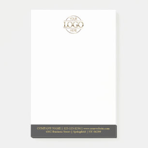 Benutzerdefiniertes Geschäftslogo Elegant Einfach Post-it Klebezettel