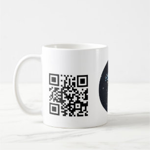 Benutzerdefiniertes Geschäftslogo mit QR-Code  Kaffeetasse