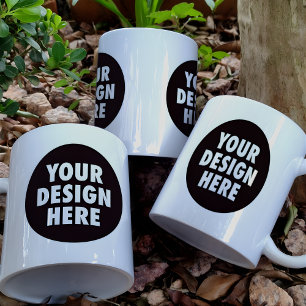 Benutzerdefiniertes Geschäftslogodesign zweiseitig Kaffeetasse