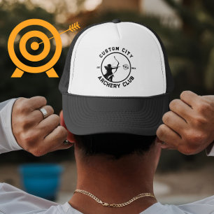 Benutzerdefiniertes Geschenk für Bogenschießclub f Truckerkappe