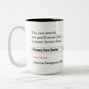 Benutzerdefiniertes Geschenk für den Arzt für Gr Zweifarbige Tasse
