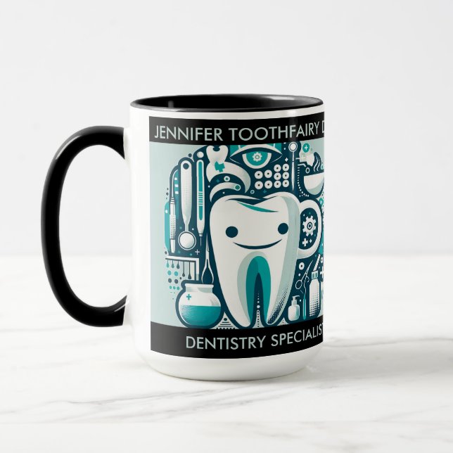 Benutzerdefiniertes Geschenk für Denstist Tasse (Links)