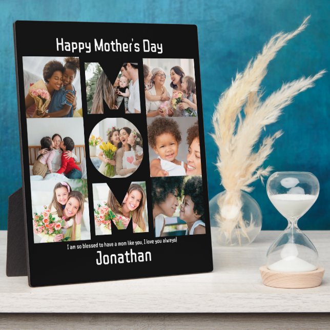 Benutzerdefiniertes Geschenk für Mama Mütter Tag 9 Fotoplatte (Seite)
