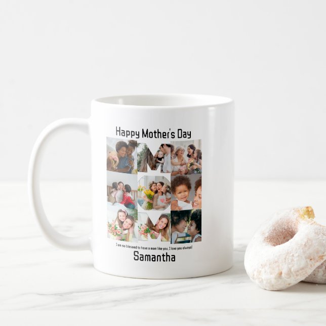 Benutzerdefiniertes Geschenk für Mama Mütter Tag 9 Kaffeetasse (Mit Donut)