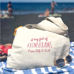 Benutzerdefiniertes Geschenk für Mama - Rosa Krims Jumbo Stoffbeutel