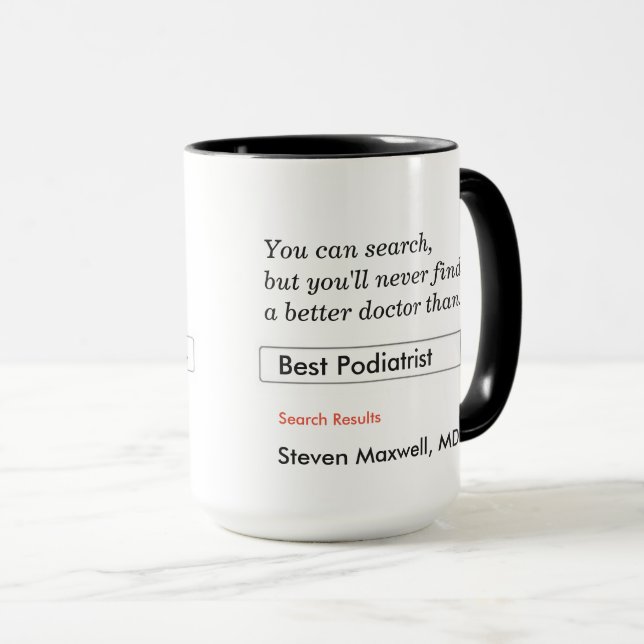 Benutzerdefiniertes Geschenk für Podiatriker Tasse (VorderseiteRechts)
