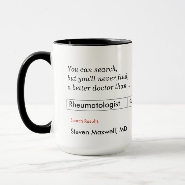 Benutzerdefiniertes Geschenk für Rheumatologen Tasse (Links)