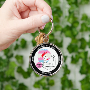 Benutzerdefiniertes Geschenk zum Nüchternheitsmeil Schlüsselanhänger