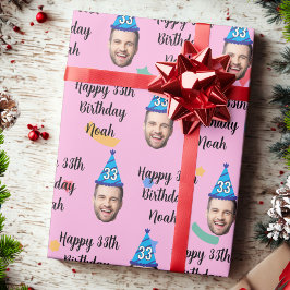 Benutzerdefiniertes Gesicht 20. 30. 40. 50. 60. Ge Geschenkpapier