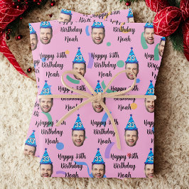 Benutzerdefiniertes Gesicht 20. 30. 40. 50. 60. Ge Geschenkpapier Set