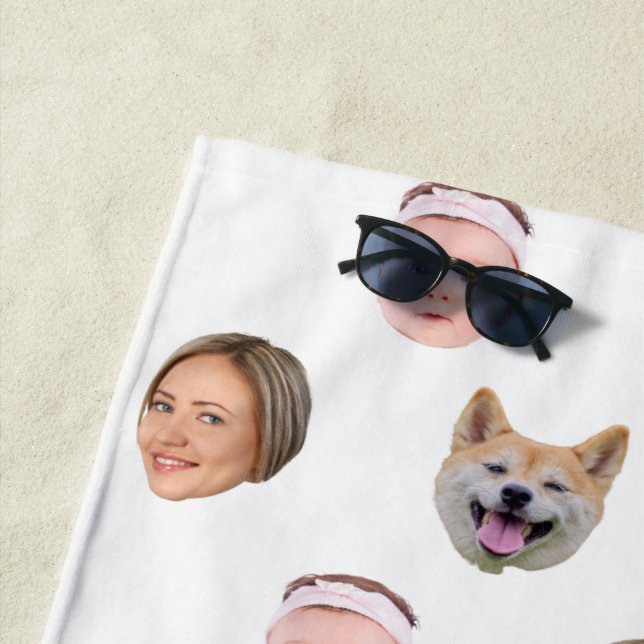 Benutzerdefiniertes Gesicht, benutzerdefiniertes F Strandtuch (Beispiel)