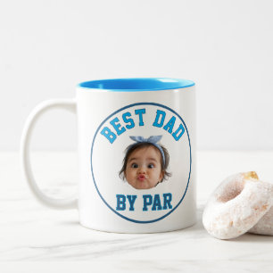 Benutzerdefiniertes Gesicht Bester Papa von Par Ne Zweifarbige Tasse
