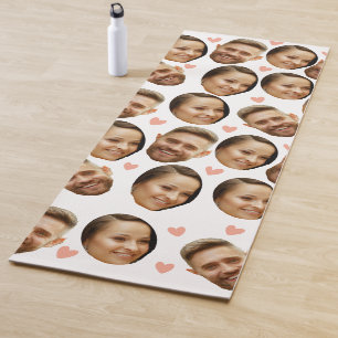 Benutzerdefiniertes Gesicht Bild Herz Lustiges Paa Yogamatte