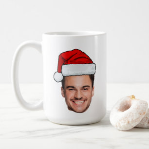 Benutzerdefiniertes Gesicht Foto Weihnachtsmann Hu Kaffeetasse