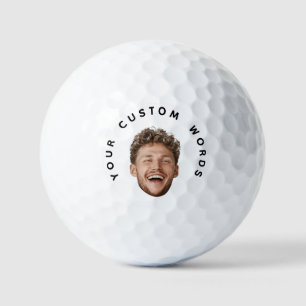 Benutzerdefiniertes Gesicht & Text - Gefallen für Golfball