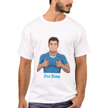 Benutzerdefiniertes Gesicht- und Namens-T-Shirt - 