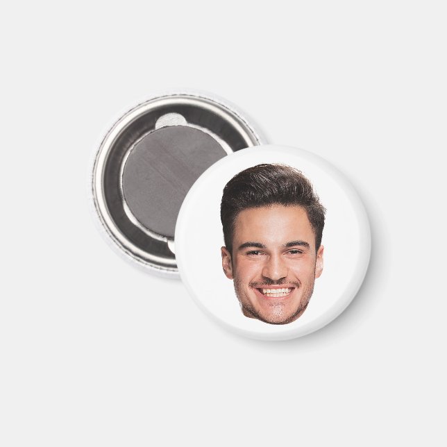 Benutzerdefiniertes Gesichtsfoto Magnet (Vorderseite/Rückseite)