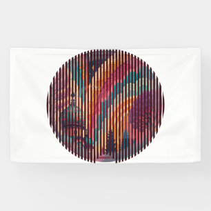 Benutzerdefiniertes gestreiftes Sonnenuntergangs-K Banner